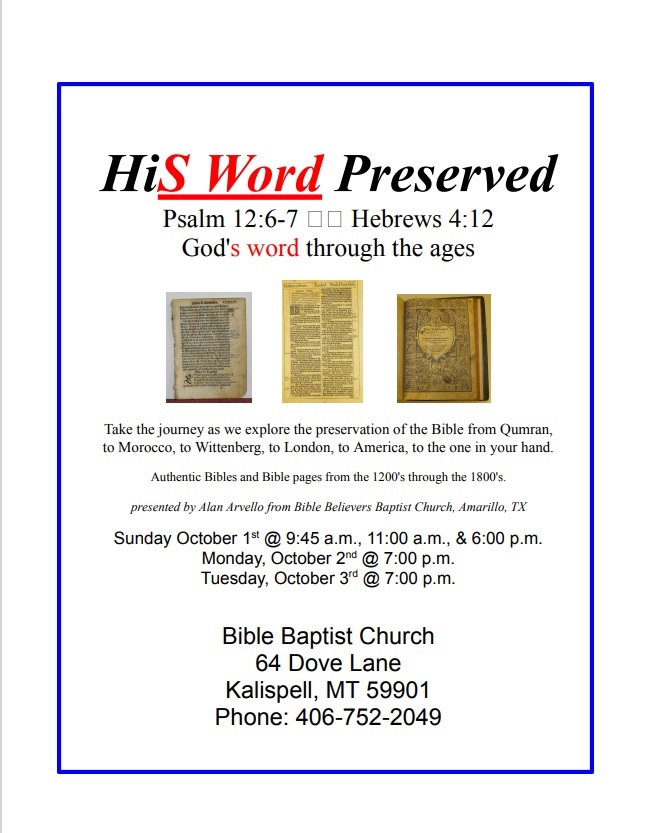 HiS Word Preserved